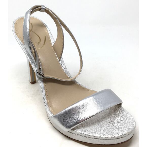 Sam Edelman Shoes - Sam Edelman Jade Women's Size 9 Silver Ankle Strap High Heel Sandals Shoes